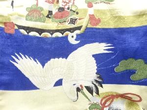 アンティーク　宝船に鶴模様男児着物